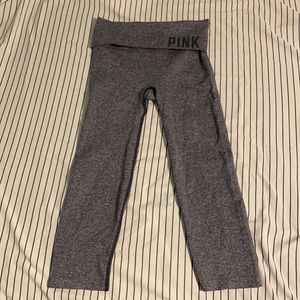XS women’s PINK fold down cropped leggings
